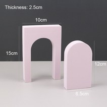 거품 큐브 세트 사진 촬영 3D 장식품 보석 찍기 소품 화장품 포즈 배경 음식, 24 L-pink door 2 pcs_01 Set