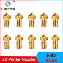 SHOOMO-3D 프린터 압출기 황동 노즐 프린트 헤드 1.75mm 3.0mm 필라멘트 E3D V5 V6 Anet 8 Anycubic i3, 3.0-0.6mm_10Pcs