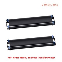 휴대용프린터a4 미니 포토프린트 사진인화기 HPRT 2/4/6/10 롤 열 전송 리본 RFID Funtion MT800 휴대용 A4, 01 2PCS Ribbon