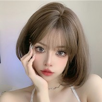 VENUS bobo 보보 헤어스타일 패션 가발, 짙은 갈색