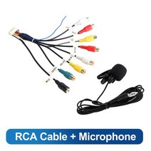 ESSGOO 자동차 라디오 RCA 케이블 여분의 마이크 AUX-IN 출력, [03] RCA and Mic, 03 RCA and Mic
