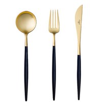 [큐티폴] CGBG19D007 고아 블랙골드 디너 3P세트, 단품