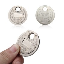 타이어 트레드 두께 스파크 플러그 갭 게이지 도구 코인 타입 0624mm 범위 측정 필러 1 개, 1개
