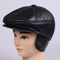 중장 남자 모자 리얼 가죽 모자 모자 노인 모자 캡