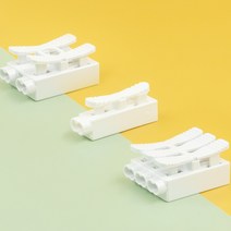 국산 전선 전원 연결 단자 조명 전기 원터치 커넥터, 3P