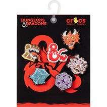 Crocs 남여공용 공용 성인 Jibbitz 콘 팩 Shoe Charms Dungeons and Dragons용 소형 미국