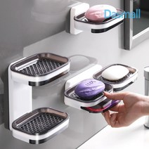 다스몰 욕실 물빠짐 흡착 비누받침, 2단, 1개