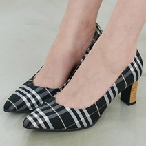 [더힐슈즈] 체크무늬 여성구두 여성 펌프스 7cm/2color sjamx0703