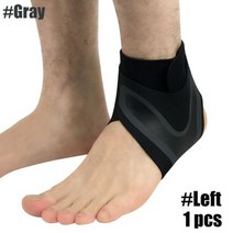 축구발목보호대 왼쪽 오른쪽 발 소매 발목 지원 양말 압박 방지, Gray-Left foot_XL