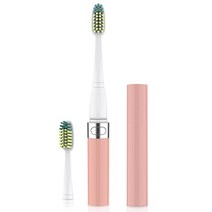 Voom Sonic Go 1 시리즈 배터리 작동 전동 칫솔 치과 전문의 권장 휴대용 구강 관리 2분 타이머 경량 디자인 소프트 듀퐁 나일론 칫솔모 핑크, Pink