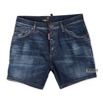 디스퀘어드2 남성 워싱 블루 반바지 S74 MU0682 S30342 470