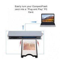 스마트 카드 리더기 휴대용 카드단말기 PCMCIA 메모리 카드 리더 CompactFlash PC 플러그 앤 플레이 어댑터, 한개옵션0