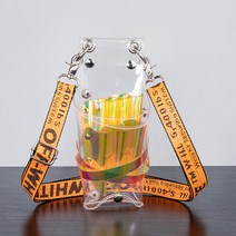 미용가위 가방 투명 크로스백 벨트 힙색 헤어 도구 뷰티 헤어디자이너 가위집, M + 1개, M