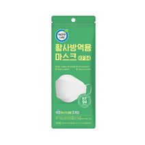 깨끗한나라 끈조절 황사방역마스크 KF94 4겹마스크 대형 3개입