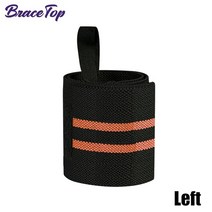 볼링 글러브 아대 장갑 역도 팔찌 탄성 통기성 손목 랩 붕대 체육관 피트니스 손목 중괄호 지원 스트랩, 블랙 오렌지-왼쪽