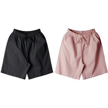 애니진 여름 1+1 시원한 린넨 스판 밴딩 반바지 4137