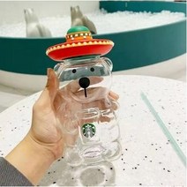 중국 스타벅스 md 라틴아메리카 곰돌이 빨대컵 텀블러 500ml, 남미 곰