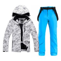 겨울 따뜻한 스키 정장 남자 여자 방풍 방수 열 재킷 & 스노우 바지 야외 보드 모빌 자 켓 세트