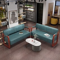 고급 미용실소파 대기의자 대기소파 숍 헤어 이발소, 길이180폭55브랙4인