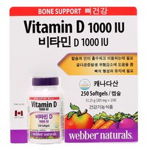 웨버 네츄럴스 비타민D 1000IU, 1개, 51.25g