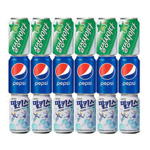 [안녕골목마켓]뚱캔3종_펩시콜라6캔+칠성사이다6캔+밀키스6캔, 355ml, 1세트, 1세트, 355ml