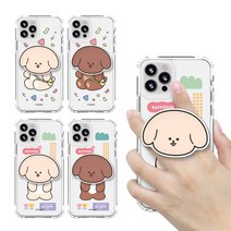엘마 아이폰 XR 메롱 댕댕 파티 스마트톡+에어쿠션 젤하드케이스