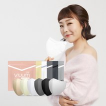 푸름웰니스 비움 디럭스 KF94 컬러마스크 중형, 25매입, 8개, Ivory