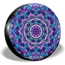 트레일러 카라반 커버 Foruidea 보헤미안 스타일 만다라 프린트 스페어 타이어 커버 방수 방진 uv 썬 휠 타이어 커버 지프 트레일러 rv s에 적합, 보헤미아 사람, 14인치