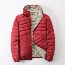 가을 겨울 남성용 화이트 덕 다운 재킷 새로운 양면 후드 한국 버전 짧은 경량 따뜻한 트렌디 남성 코트