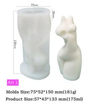 몰드 초 캔들 인체 실리콘 양초 금형 3D 아로마 테라피 석고 금형 DIY 양초 만들기 가정 장식, 1
