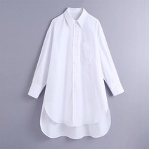 코발트 블루 셔츠 파란색 블라우스 남방 난방 TRAF 화이트 버튼 업 핑크 긴 Collared 헐렁한 여름 탑