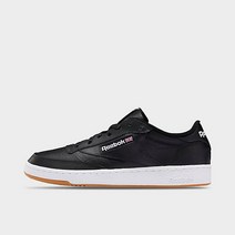 리복 Reebok 남자 클럽 C 85 캐주얼화 - 블랙/화이트/검 AR0458 001 빅사이즈 큰 치수 남성 운동화 신발 슬리퍼