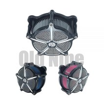 Motorcycle Air Cleaner Intake Filter air for Harley Sportster Road King Gliding Softtail Dyna Tourin, Red A