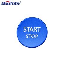 자동차원격시동 스마트 버튼 원격시동자동차 스티커 엔진 시작 정지 버튼 커버 링 보호 액세서리 푸조 308 408 508l 2008 3008 4008 5008, 파란색 덮개