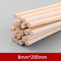목공 인테리어 DIY 소품 멀티 사이즈 라운드 대나무 스틱 수제 공예 제작 작은 나무 재료 꽃대 용품, [04] 30PC 8mm