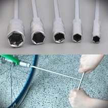 티자형복스알 자전거수리육각소켓 철제공구 손잡이긴 육각형, 사이즈