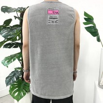 모룸 남자 오버핏 피그먼트 워싱 빈티지 패치 박스나시 4컬러 민소매