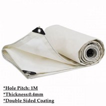비닐천막 투명 테라스 그늘막 흰색 PVC 코팅 방수포 0.38mm 대형 트럭 방수 천 정원 온실 식물 커버 Blacony 야외 천막, 2.9mx5.9m, 0.4mm PVC Tarpaulin