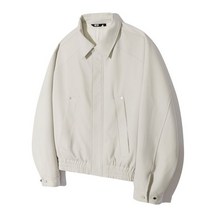 TRILLION 331 코튼 트윌 리벳 블루종 집업 자켓 (CREAM) COTTON TWILL BLOUSON ZIP-UP JACKET YE