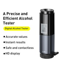 led 화면이있는 baseus 휴대용 자동 알코올 테스터는 usb 충전식 음주 측정기 알코올 전문 테스트 도구를 표시합니다.