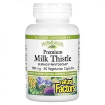Natural Factors Premium Milk Thistle 160 mg 60 Vegetarian Capsules