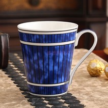 영국 머그잔 홈 카페 찻잔 세라믹컵 선물, 푸른 꽃