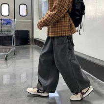 남자 배기 일자 와이드 데님 팬츠 청바지 멀티 포켓 진 카고 루즈 핏 레그 캐주얼 남성 의류 플러스 사이즈