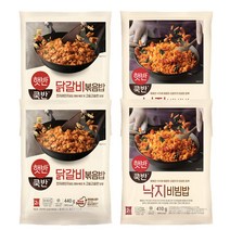 (냉동)비비고 낙지비빔밥2인x2개+닭갈비볶음밥440gx2개, 1세트