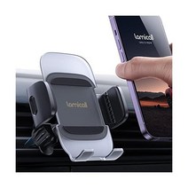 Lamicall 폰 홀더 Car Vent 1s 릴리스 에어 벤트 휴대폰 마운트 크래들 2023 에어백이 있는 업그레이드 클램프 메탈 클립 핸즈프리 iPhone 14 Pro Max