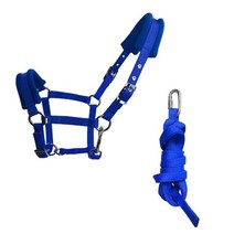 실용적인 말 고삐 길이 승마 장비 스폰지 쿠션 웨빙 하네스 로프, 07 M Size Blue As Desc