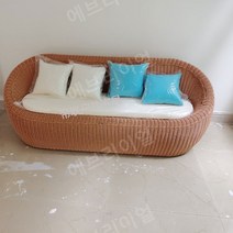 비치벤치 주물 의자 선배드 야외 조립식 카페 영업용, 콤비네이션, F.3인(쿠션+베개포함)