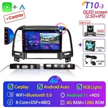 현대 싼타페 산타페 snubi 안드로이드 자동차 2006-2012 멀티미디어 플레이어 2din 카플레이 GPS 2din dvd 헤드 유닛 내비게이션 네비게이션 매립 매립형 모니터, t10-3 팬 카메라