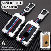 볼보 부품 튜닝 XC40 XC90 XC70 S60 S80 S90 C30 V70 V90 2018 2019 2020 키 쉘 버클 아연 합금 케이스, Silver-Buckle