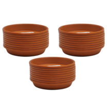 가든그린 동그라미 원형 플라스틱 화분 받침대 30개세트, 황토색